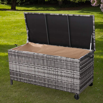 Paris Range Large Storage Box  in Grey Rattan Weave
